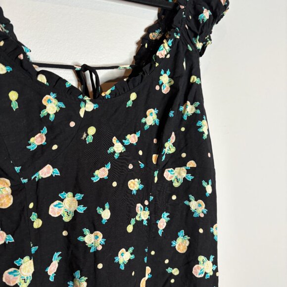 Free People “Like A Lady” Black/Floral mini dress - Picture 3 of 7